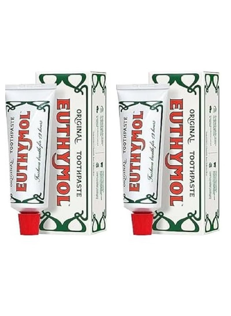 Euthymol Original Toothpaste White 75ml 2pcs 