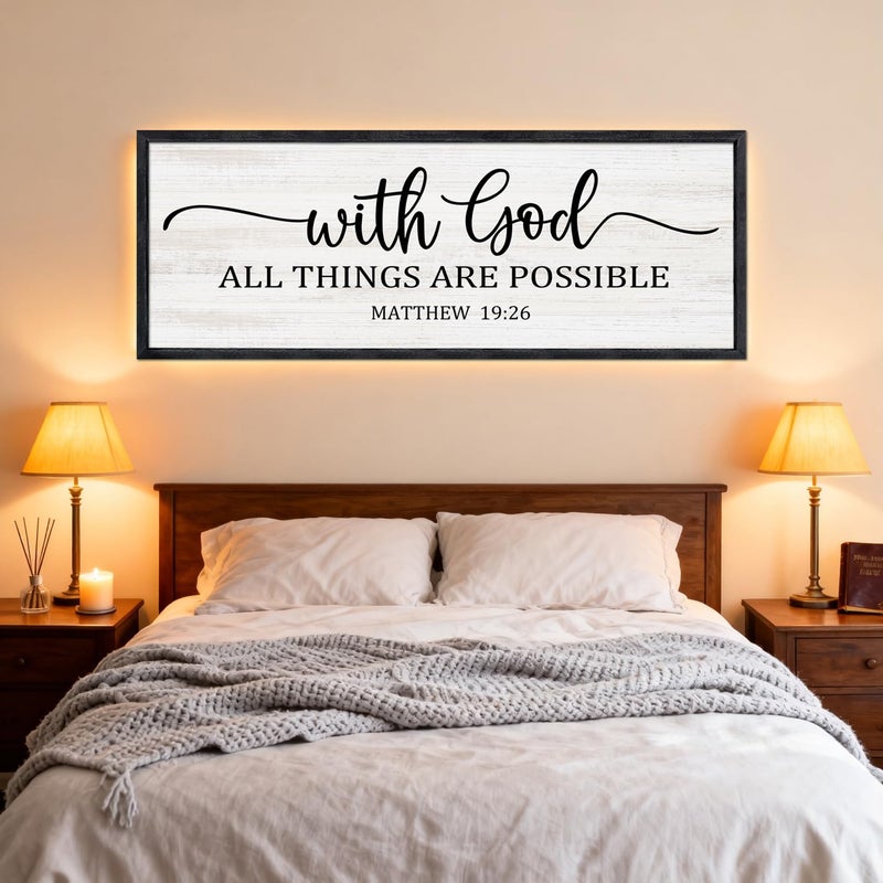 Cpcdaosk And So Together They Built A Life They Loved Decorative Rustic Sign & Plaque Framed Wall Art for Couples, 40''Ã—15' Vintage 'Wooden Long Wall Decor Above Bed, Horizontal Farmhouse Wedding Gift - Image 1