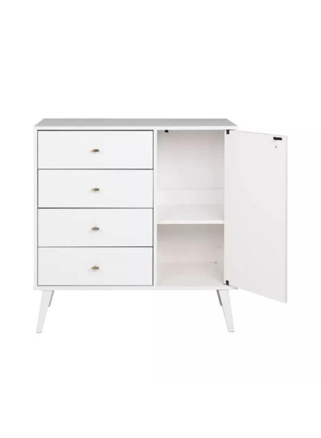 Al Home Minimalist White MDF Unit Drawers by Alhome 95x99 cm - Image 3
