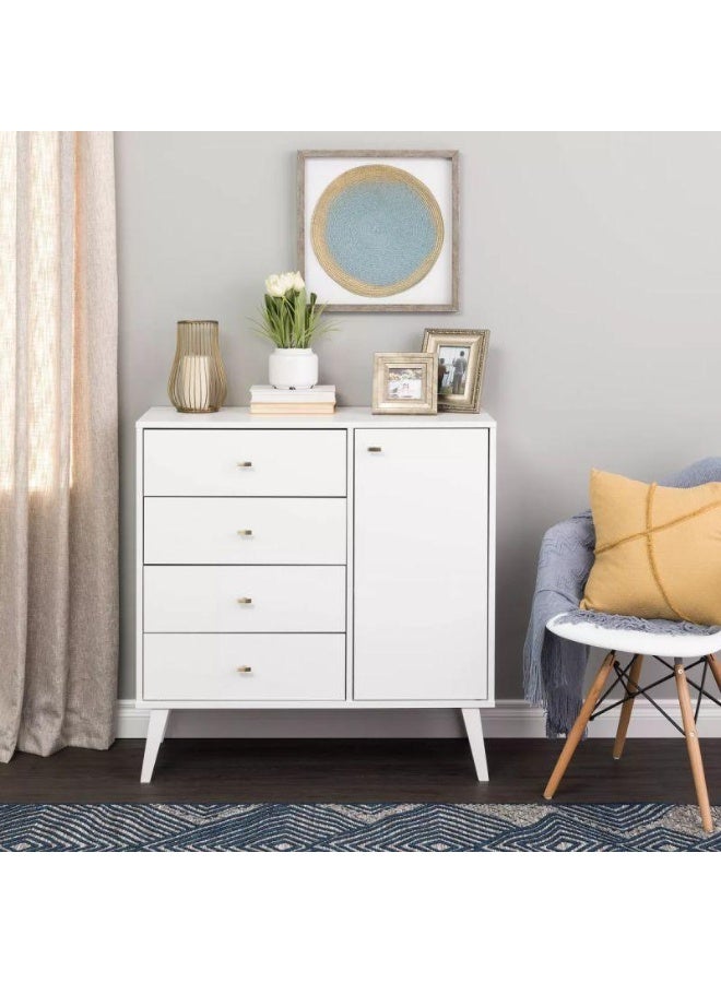 Al Home Minimalist White MDF Unit Drawers by Alhome 95x99 cm - Image 1