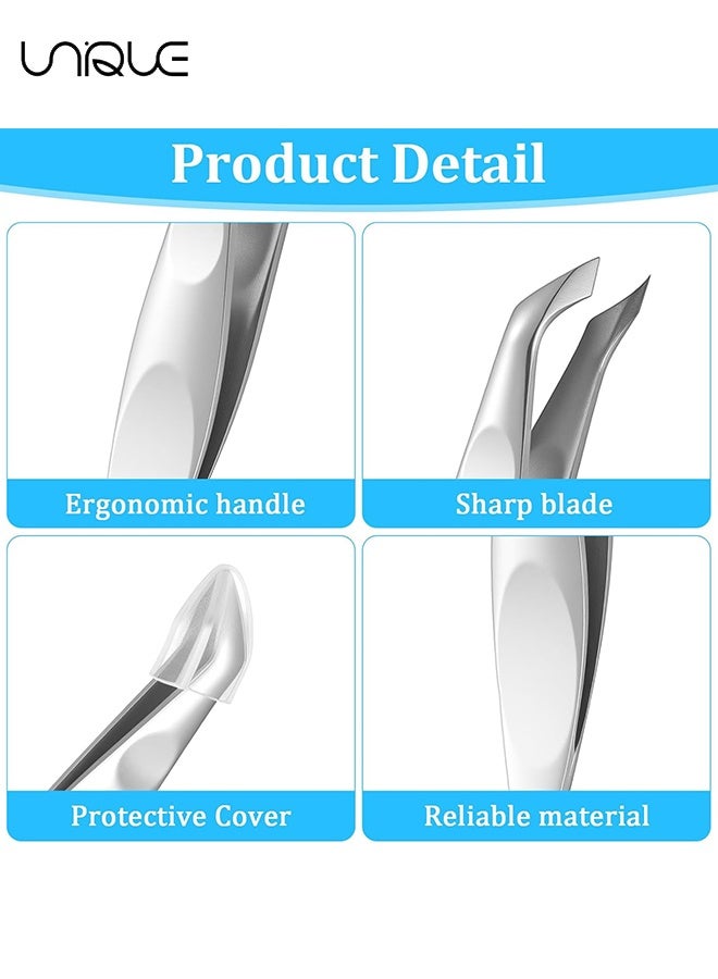 Unique 2 Pcs Mini Cuticle Cutter - Mini Cuticle Clipper Hangnail Clipper Trimmer Tweezers Professional Manicure Pedicure Nippers Precise Nail Trimmer for Trim Nail Dead Skin Hangnails - Image 2