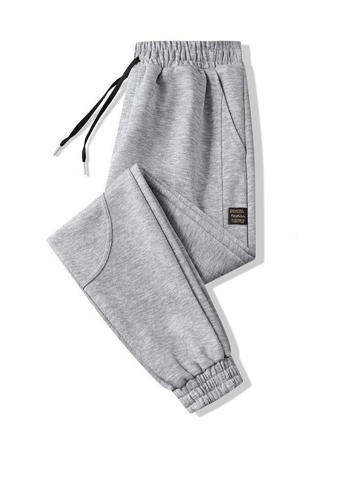 KUYING Men's Versatile Casual Knitted Ankle Tied Sports Cropped Pants  - Image 1
