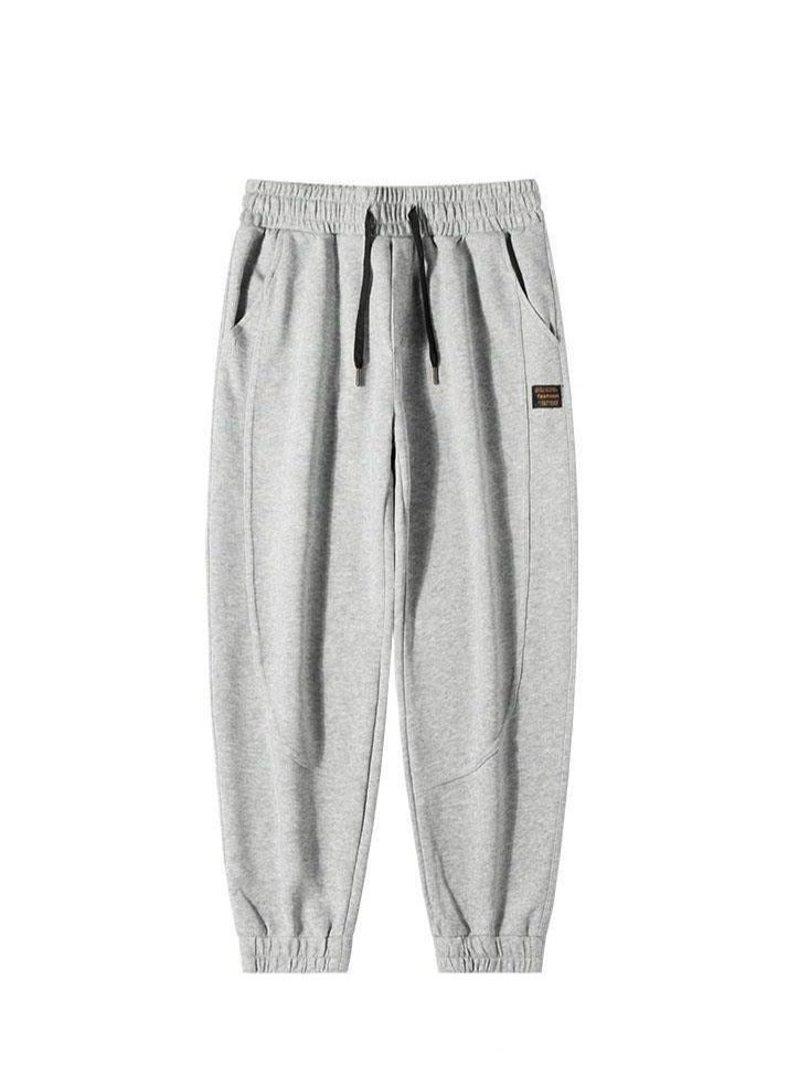 KUYING Men's Versatile Casual Knitted Ankle Tied Sports Cropped Pants  - Image 2