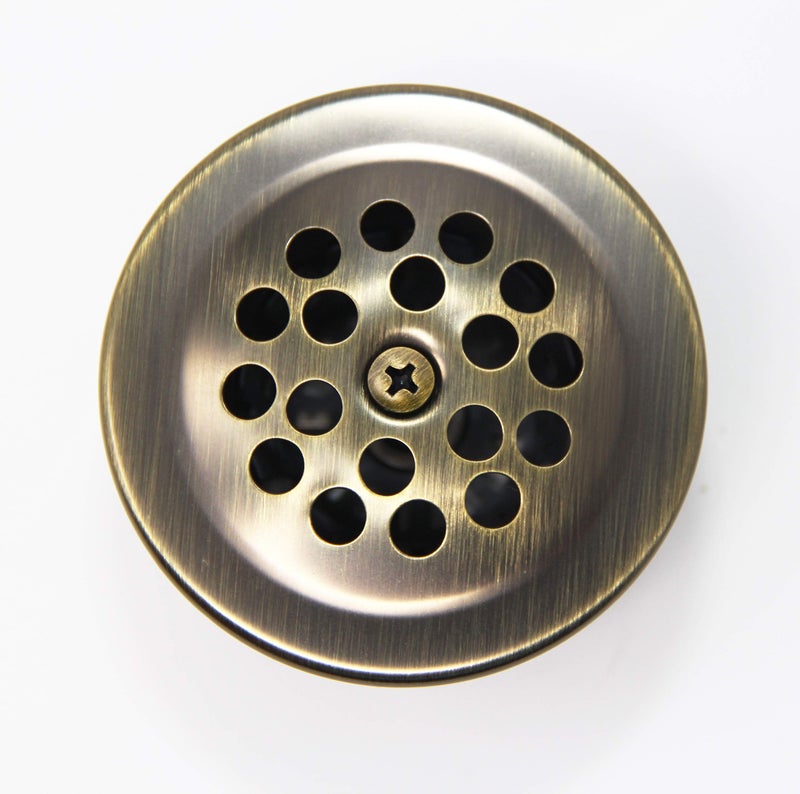 PermaFLOW PF WaterWorks PF0972-AB Bathtub Drain Assembly (Drainshoe, Traditional Strainer & Trip Lever Waste & Overflow Face Plate), Antique Brass - Image 5