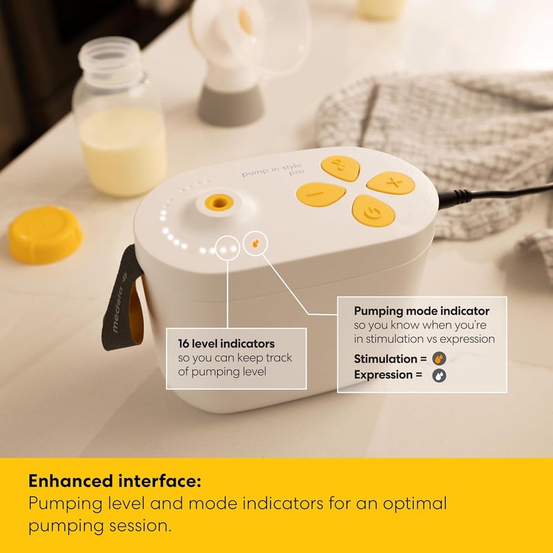 Medela New 2nd Gen Medela Pump in Style Pro Breast Pump Clinically Proven HospitalEfficiency Compact Portable Double Electric Pump with Bottles and PersonalFit Plus Breast Shields - Image 3