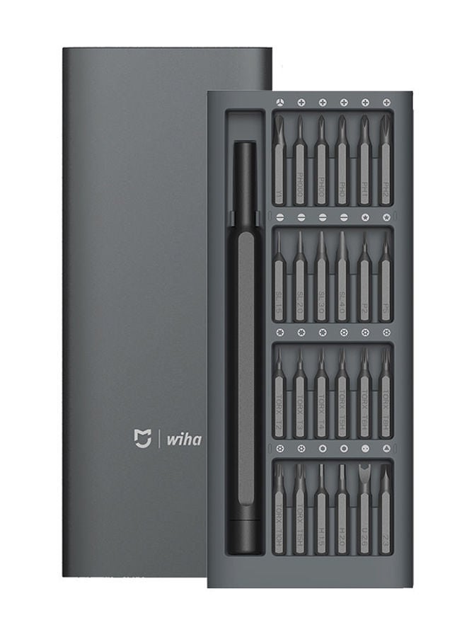 Xiaomi 24-Piece Mijia Wiha Magnetic Bits With Screw Driver Kit Black 3.1x7.1x1.2inch - Image 1