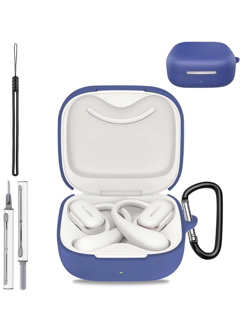 Case Cover for Huawei FreeArc, Silicone Protective Cover for Huawei FreeArc,Full-Body Shockproof Cover with Scratch Protection, with Keychain & Lanyard and Cleaner Kit-Blue - Image 1