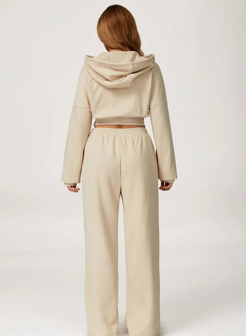 Kawn.yoga Milky White High Neck Light Sweatshirt for Women | Best Price UAE