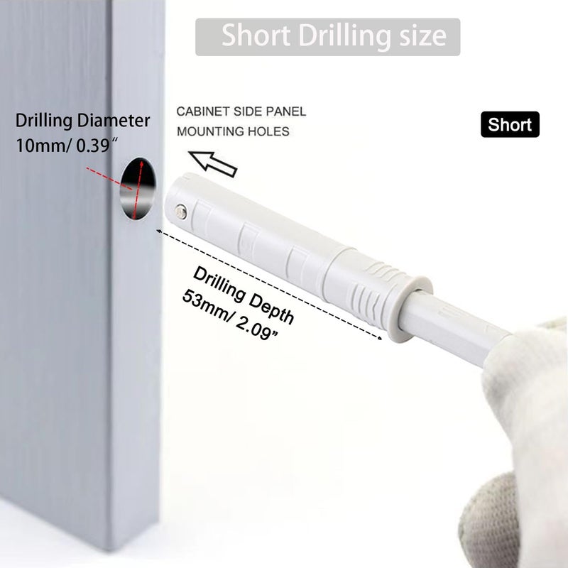 CBRIVE Store 2.87" Push to Open Cabinet Hardware 5 Pack Push Latch & Lock for Hidden Door Touch Latches and Catch Push Release Drawer Pull Tip on RV Closet Close Strong Pop Out, White - Image 3