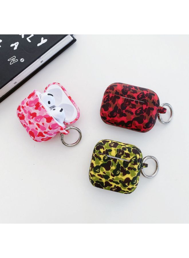 Internet Famous Ins Leopard Earphone Case Applicable Airpods4 Protective Case Silicone Soft Case Apple Earphone Case Wholesale-Color:Camouflage Powder -Applicable Models:Airpods Pro/pro2 Shared  - Image 4