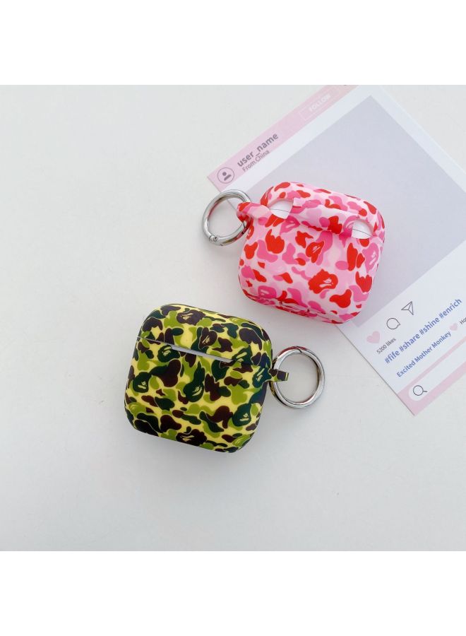 Internet Famous Ins Leopard Earphone Case Applicable Airpods4 Protective Case Silicone Soft Case Apple Earphone Case Wholesale-Color:Camouflage Powder -Applicable Models:Airpods Pro/pro2 Shared  - Image 5