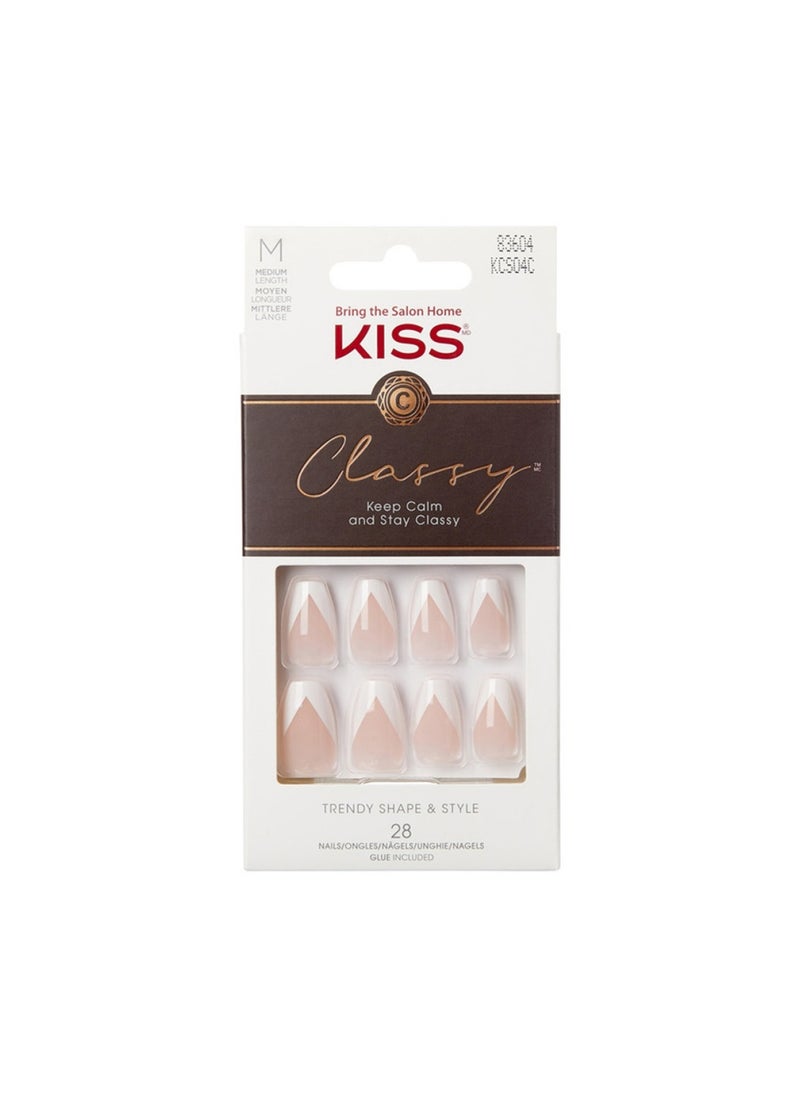 KISS - Classy Trendy Shape And Style Nails Medium 28's KCS04C - Image 1