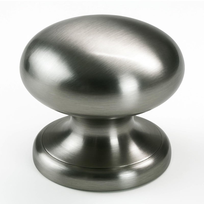 trust4care 4-Pack Large Brushed Satin Nickel Bi-fold Closet Door Knobs with Wide Base, Round Brass Wardrobe Folding Kitchen Cabinet Knobs, 1-1/2 Inch Furniture Pantry Drawer Pulls Handles - Image 2