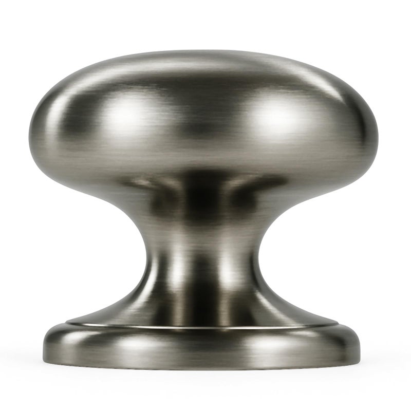 trust4care 4-Pack Large Brushed Satin Nickel Bi-fold Closet Door Knobs with Wide Base, Round Brass Wardrobe Folding Kitchen Cabinet Knobs, 1-1/2 Inch Furniture Pantry Drawer Pulls Handles - Image 1