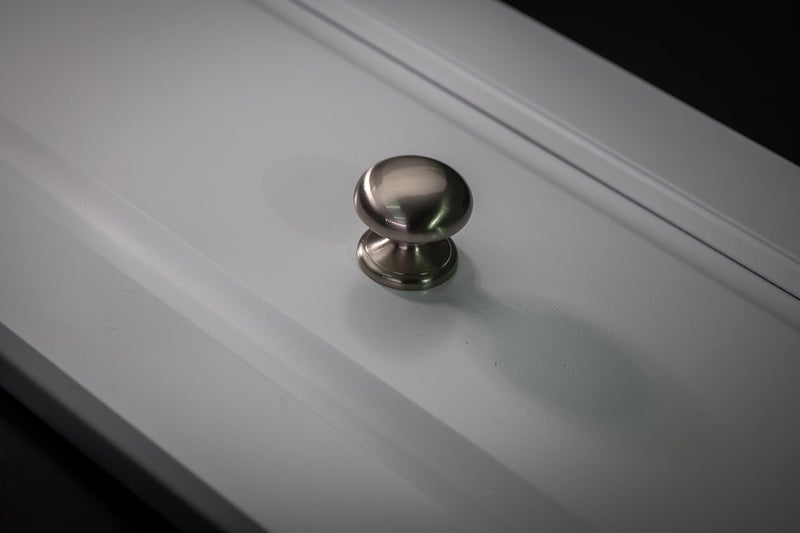 trust4care 4-Pack Large Brushed Satin Nickel Bi-fold Closet Door Knobs with Wide Base, Round Brass Wardrobe Folding Kitchen Cabinet Knobs, 1-1/2 Inch Furniture Pantry Drawer Pulls Handles - Image 5