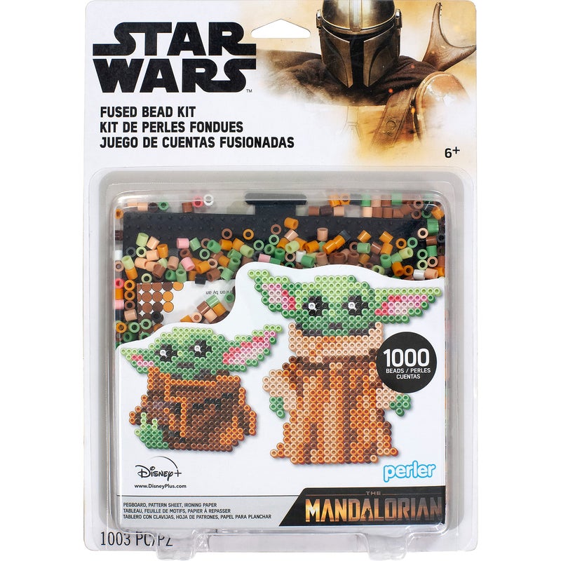 Perler 8063090 The Mandalorian Baby Yoda Star Wars Fuse Bead Blister Kit 1000pcs