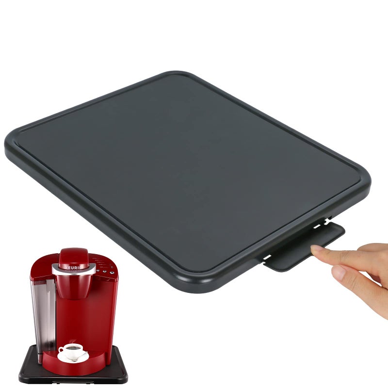 Kitchen Caddy Sliding Tray  Appliance Coffee Maker Slider Large Rolling Tray Countertop Moving Sliders for Stand Mixer Air Fryer Toaster Blender and More 117 W  138D