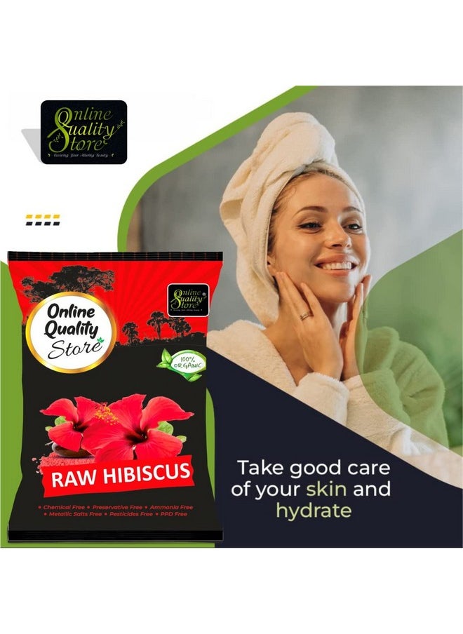 Online Quality Store Dry Hibiscus Flowers|Dry Hibiscus Flowers For Hair|Hibiscus Sabdariffa|Rosa Sinensis|Gudhal Ke Phool-100G  - Image 4