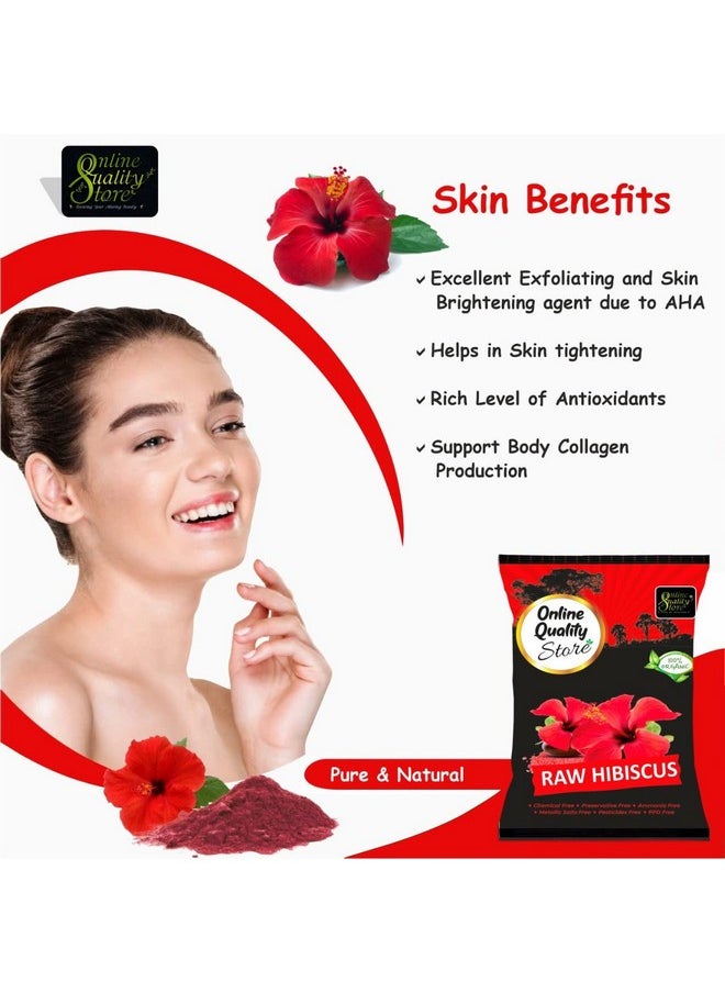 Online Quality Store Dry Hibiscus Flowers|Dry Hibiscus Flowers For Hair|Hibiscus Sabdariffa|Rosa Sinensis|Gudhal Ke Phool-100G  - Image 3