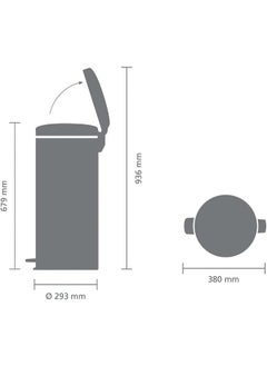 BRABANTIA Pedal Bin 30 litre Soft Closing With Plastic Inner Bucket - pzsku/Z5D9B1EC9294BD778B10EZ/45/_/1732205128/ad464778-93f2-4557-beaa-a7da6c078291