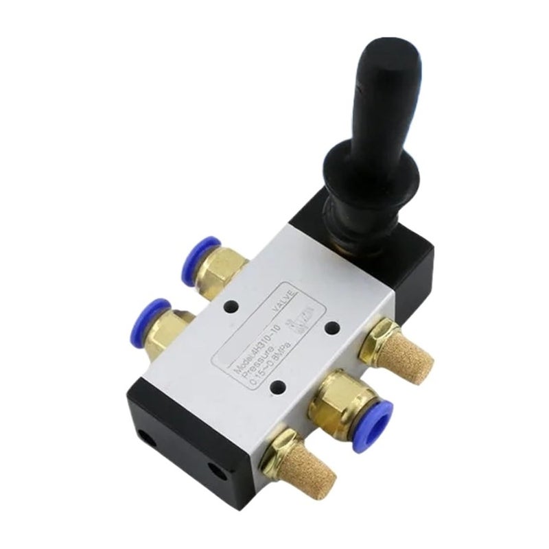 أسطوانة التحويل اليدوي للتبديل الهوائي 4H210 08 صمام التحكم الهوائي سحب وضعين خمسة طرق يدوي أزرق - Image 1