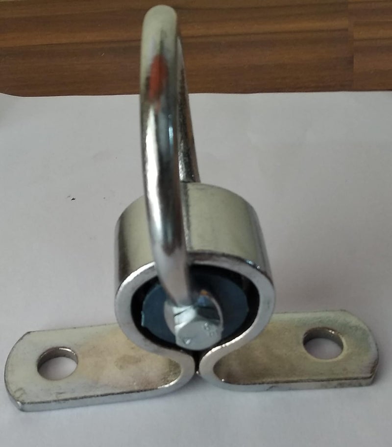 Q1 Beads Q1 Beads 2 Pcs Swing Round Jhula Hooks Bearing Kada Ring for Home Balcony Garden Ceiling Terrace and Patio Use Heavy Duty2 Pcs Chrome Round  - Image 4