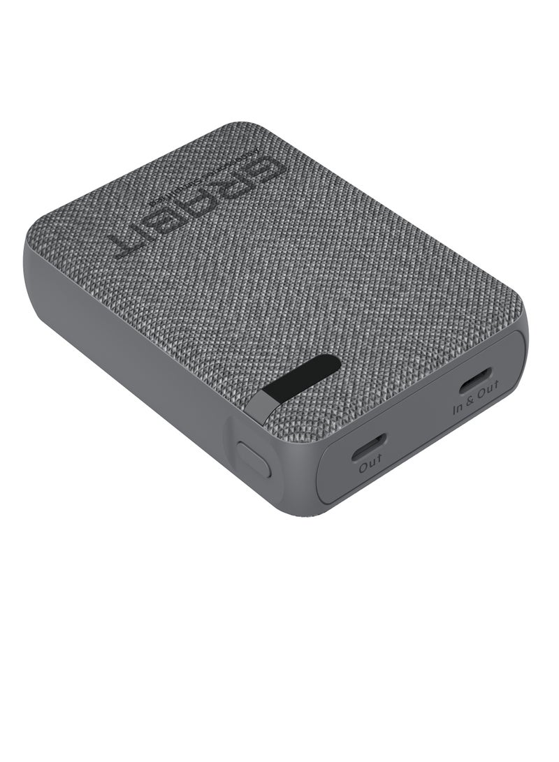 GRABIT GPOWER-100T 10,000mAh PD Power Bank – Dual 20W USB-C Fast Charging, Compact Fabric Design  - Image 2