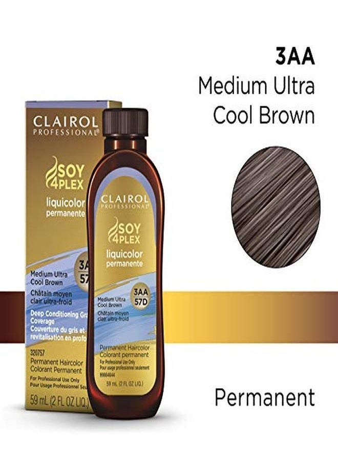 CLAIROL PROFESSIONAL - Permanent Liquicolor For Dark Hair Color, 3Aa Medium Ultra Cool Brown, 2 Oz. - Image 1