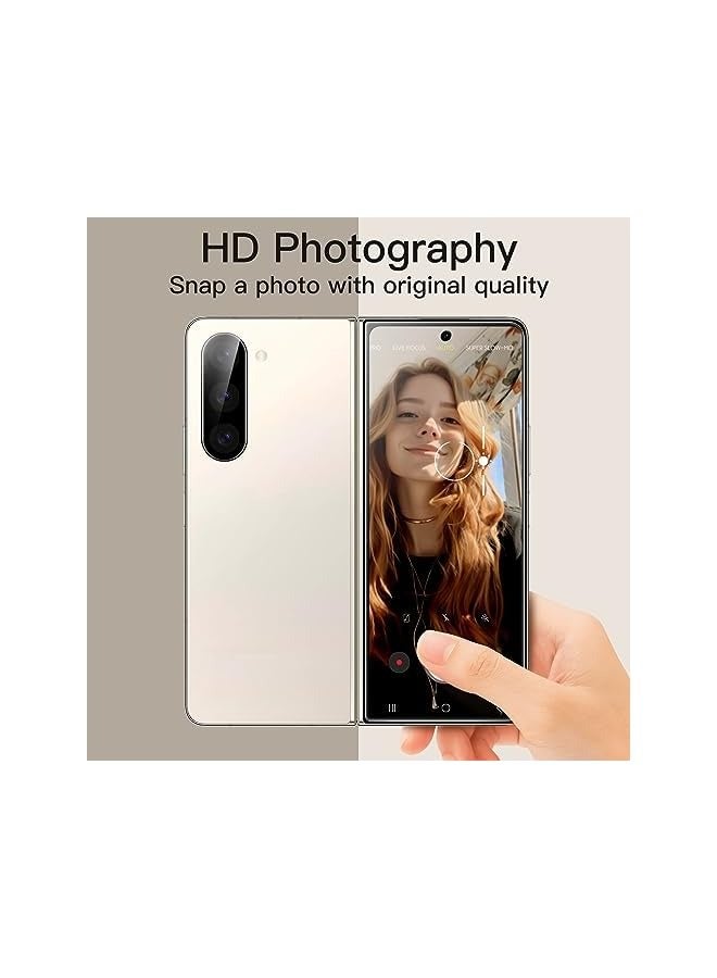 Jetech Front Screen Protector for Galaxy Z Fold 5 with Camera Lens Protector, 9H Tempered Glass Film, Anti-Scratch, HD Clear, 2-Pack Each - Image 5
