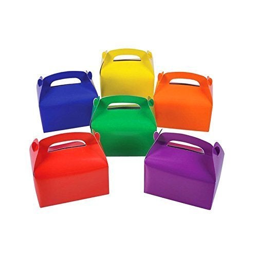 Adorox Cardboard Bright Colors Treat Boxes Favors Children Birthday Party Event Goody Bags Assorted 12 Treat Boxes