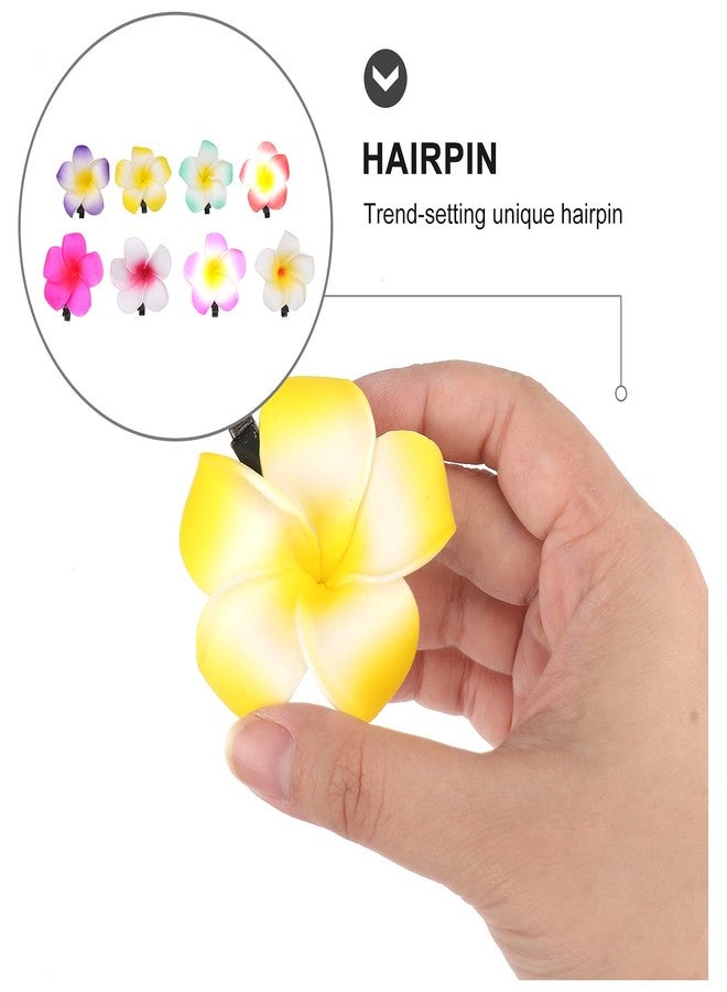 ifundom Hair Clip, 24 Pieces Hawaiian Flower Hair Clips, 2.36inch, Artificial Clips for Bridal Wedding Party Beach Hair, 24PCS - Image 4