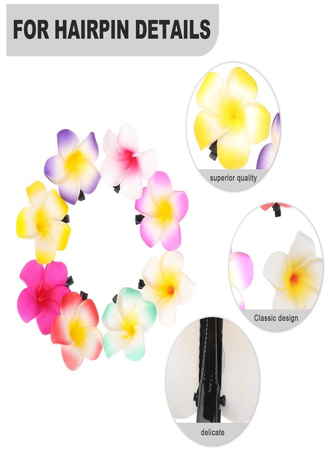 ifundom Hair Clip, 24 Pieces Hawaiian Flower Hair Clips, 2.36inch, Artificial Clips for Bridal Wedding Party Beach Hair, 24PCS - Image 2