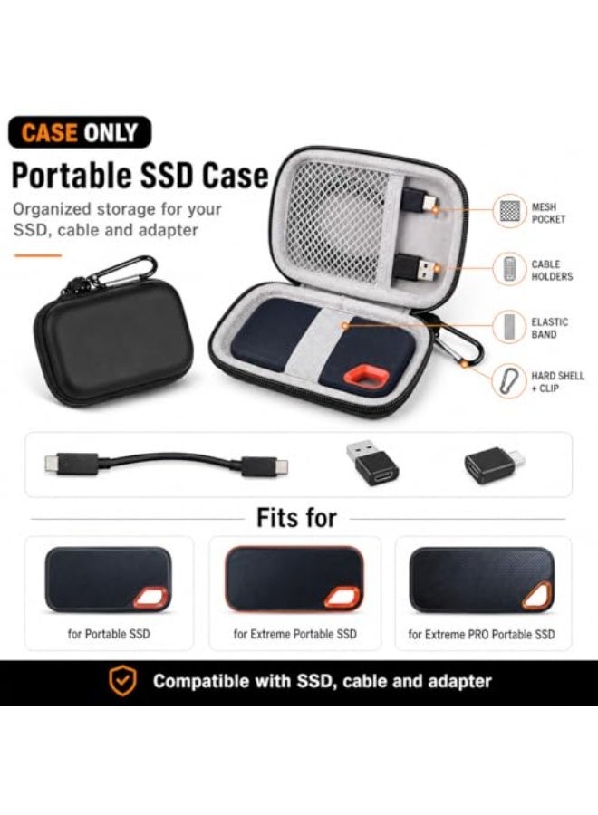 Seayoo Protective Case for SanDisk Extreme Portable SSD (Old & New Model) and Extreme PRO, Hard Shell Protective Storage Bag, Fits 1TB 2TB 4TB 8TB External Solid State Drive for Business Travel (Grey) - Image 2