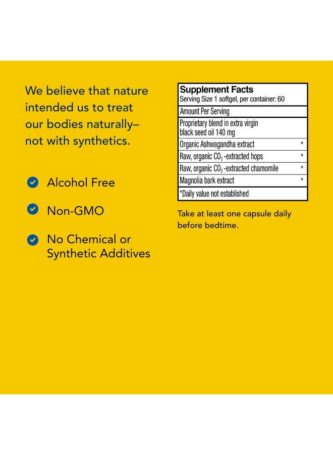 NORTH AMERICAN HERB & SPICE Herbal-zzZs - 60 Softgels - Melatonin Free, Non-Habit Forming - with Ashwagandha & Chamomile - Non-GMO - 60 Servings - Image 4