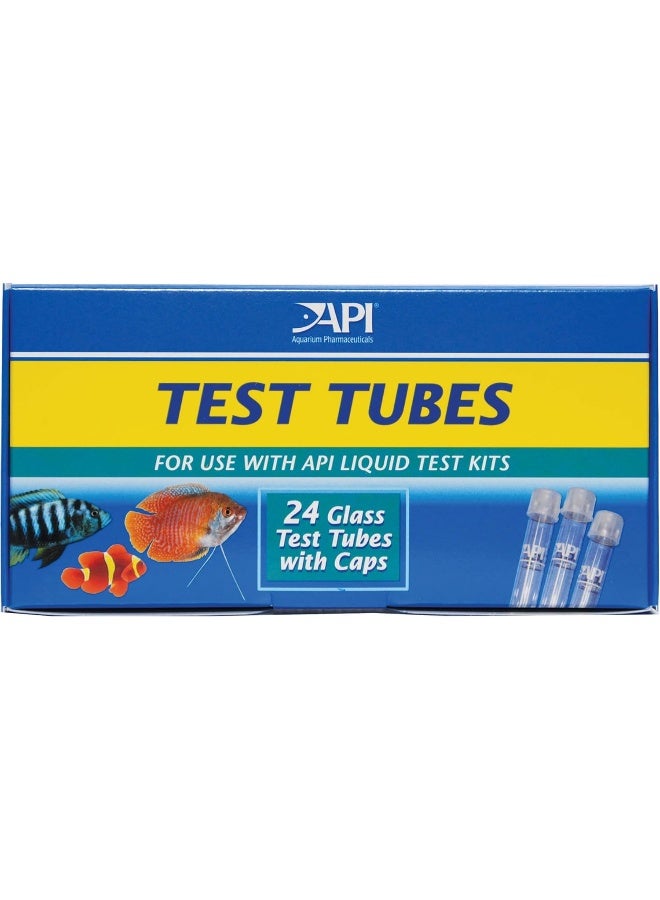 API Replacement Test Tubes with Caps for Aquarium Test Kits - 24 Count - Image 1