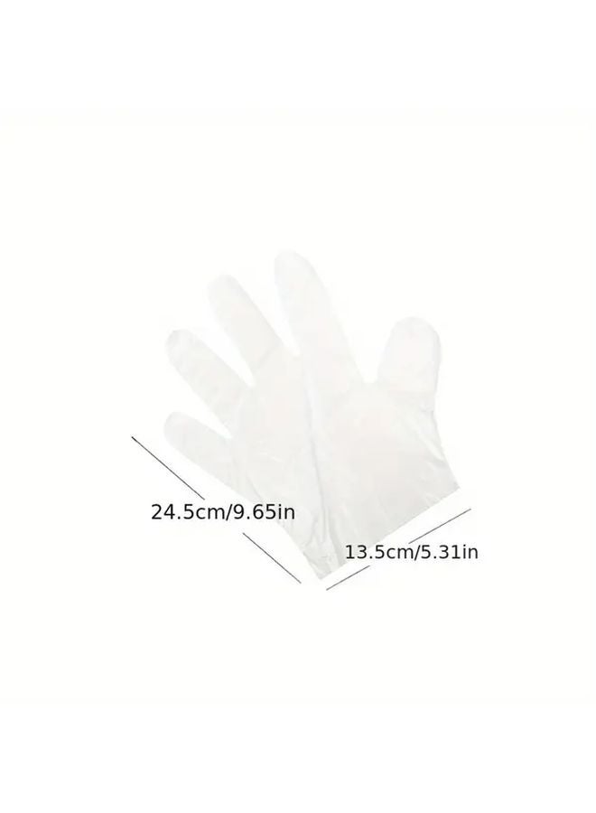 400 Pcs Transparent Disposable Plastic Gloves Latex Free Durable Comfortable Kitchen Bathroom Outdoor Use Hand Protection - Image 4