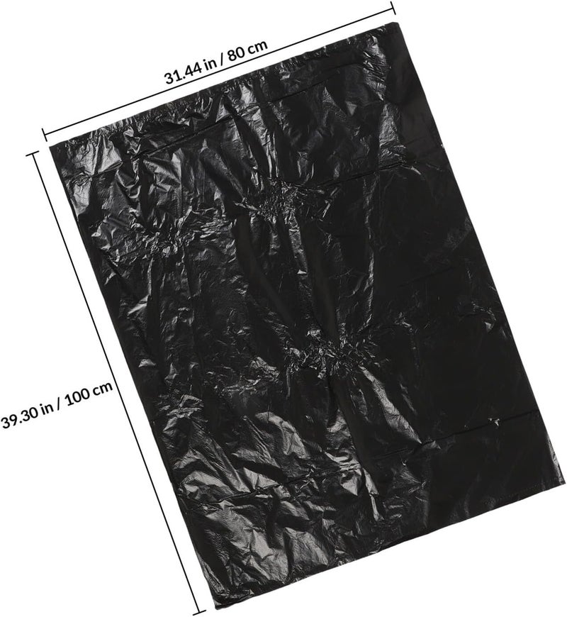 25pcs Black Trash Bags 80x100cm, 2.5 Mil Thick Plastic Garbage Bags, Heavy Duty Wastebasket Liners for Bathroom Kitchen Bedroom Home Office - Image 2