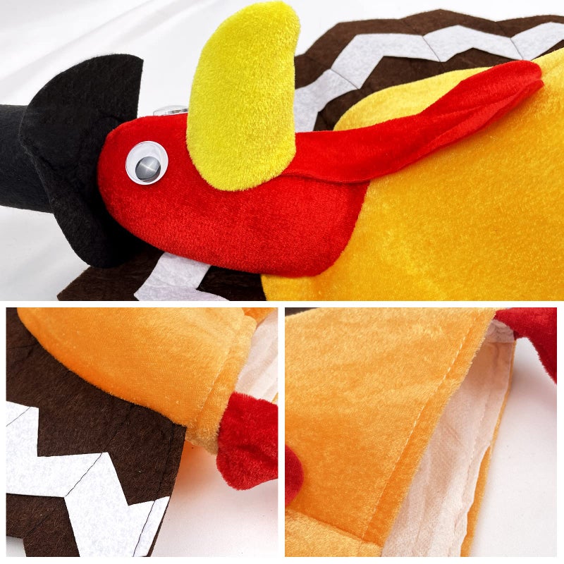 Asikkon Turkey Hat Thanksgiving Cap Novelty Plush Thanksgiving Costume for Holiday Event - Image 3
