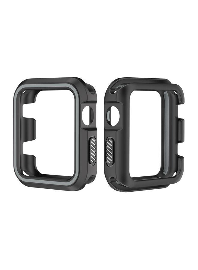 نيبمينينت غطاء حماية واقٍ لساعة أبل من السلسلة 3 بعرض 38 مم أسود/ رمادي - Image 1