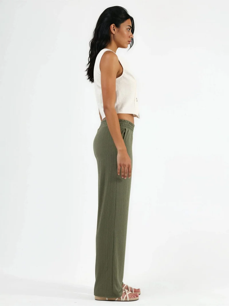 هيكاب Straight Leg Textured Pants Ellie Collection