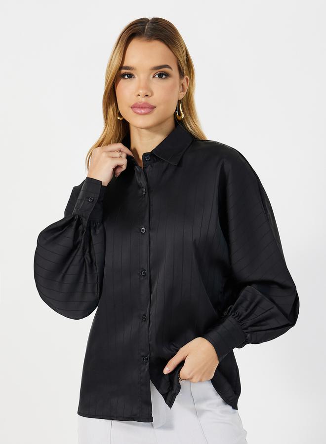 Styli Striped Loose Fit Shirt  - Image 3