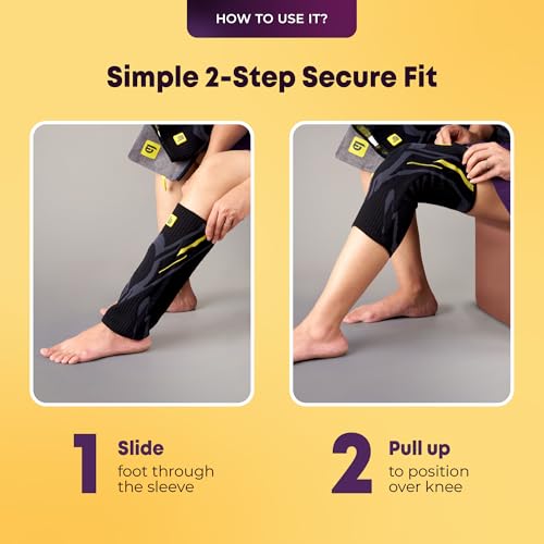 betterhood Premium Knee Sleeve (1 Piece, Black, M: 40-48 CM Thigh) | EasyMove Max Stability Design for Gym, Sports, Day-long Use | Knee Cap Support with Gel Pad, Side Stabilizers for Arthritis, Joint Pain & Injury Recovery - Image 4