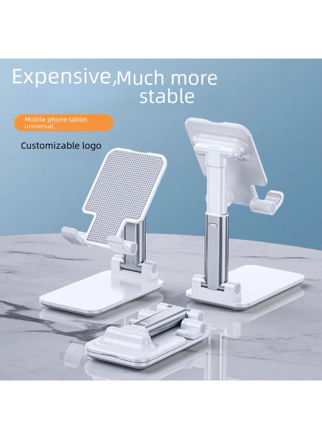 Mobile Phone Desktop Stand Folding Portable Lifting Lazy Live Mobile Phone Tablet Universal Stand Gift Logo Tablet-Color:T9 Girl Powder Counterweight Version - Image 2