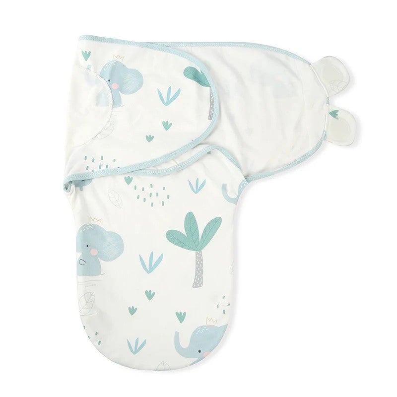 Bluejw 100% Cotton Baby Swaddle Sleeping Bag - Anti-Shock Swaddlers Bandage for Newborns & Infants - Four Seasons Single Layer - Image 1