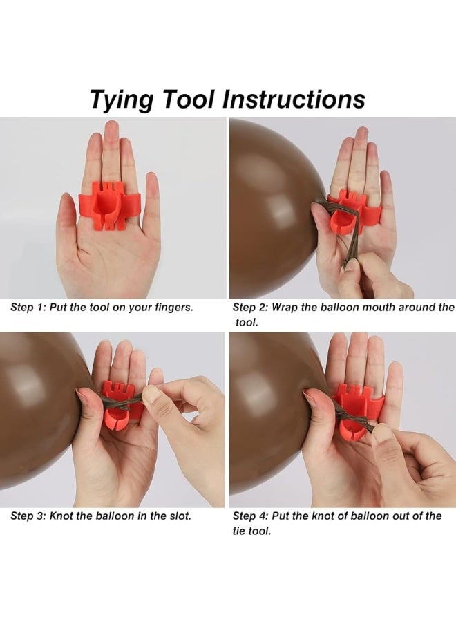 RUBFAC 156pcs Brown Blue Balloon Garland Arch Kit, Bear Baby Shower Decoration with Boho Brown Skin Color Blue Balloons for Gender Reveal and Birthday Party Decoration - Image 5