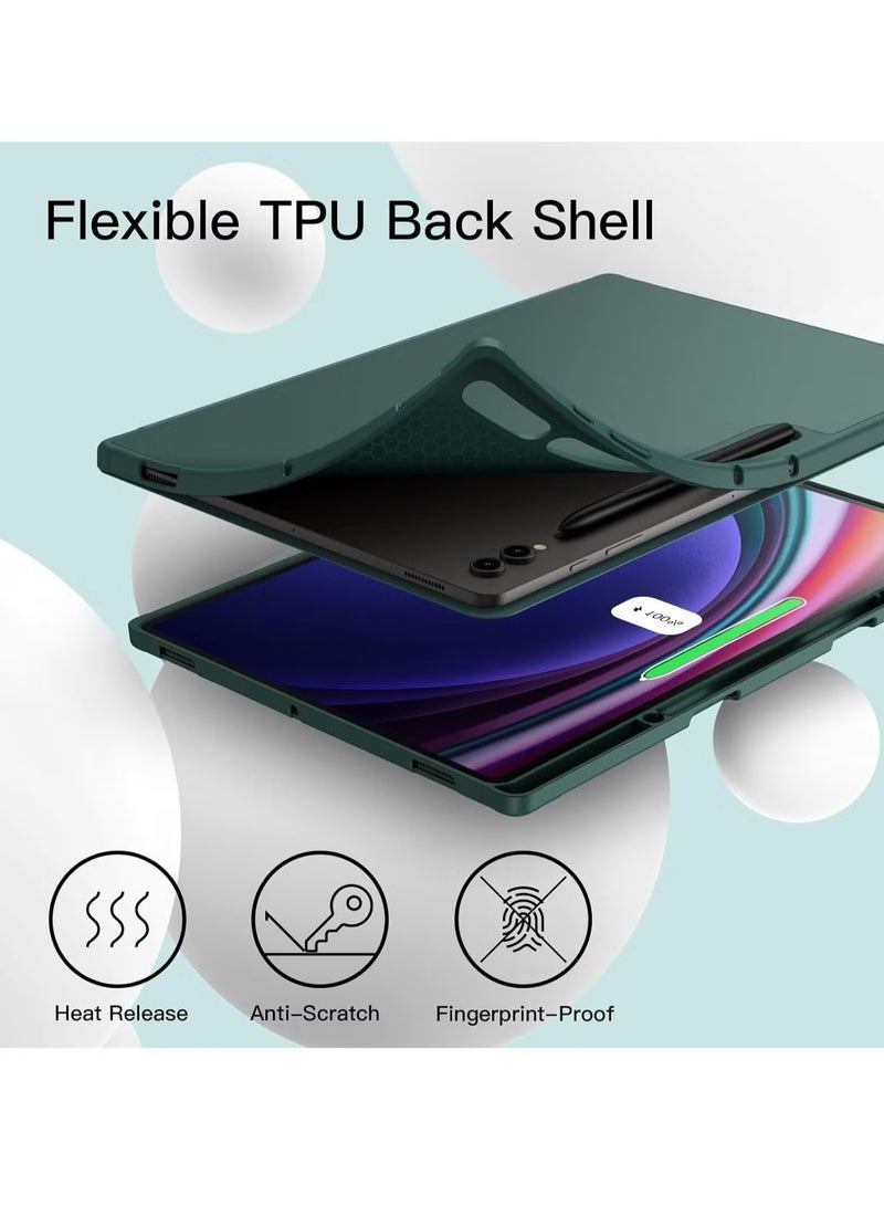 JAJEEK "New Samsung Galaxy Tab S10 Plus 12.4 Inch Case with S Pen Holder – Soft TPU Tri-Fold Stand Protective Cover, Auto Wake/Sleep, S Pen Charging Support" - Image 2