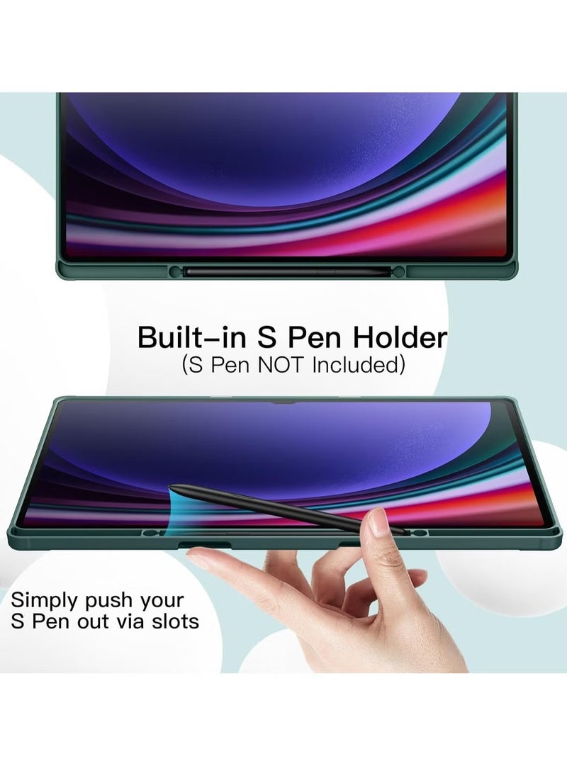 JAJEEK "New Samsung Galaxy Tab S10 Plus 12.4 Inch Case with S Pen Holder – Soft TPU Tri-Fold Stand Protective Cover, Auto Wake/Sleep, S Pen Charging Support" - Image 3
