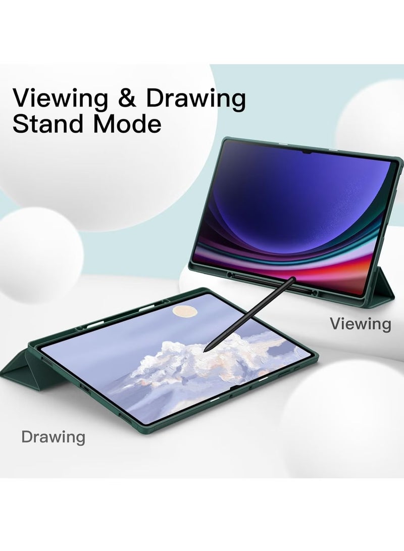 JAJEEK "New Samsung Galaxy Tab S10 Plus 12.4 Inch Case with S Pen Holder – Soft TPU Tri-Fold Stand Protective Cover, Auto Wake/Sleep, S Pen Charging Support" - Image 5