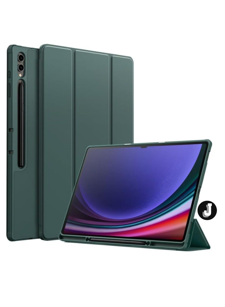JAJEEK "New Samsung Galaxy Tab S10 Plus 12.4 Inch Case with S Pen Holder – Soft TPU Tri-Fold Stand Protective Cover, Auto Wake/Sleep, S Pen Charging Support" - Image 1