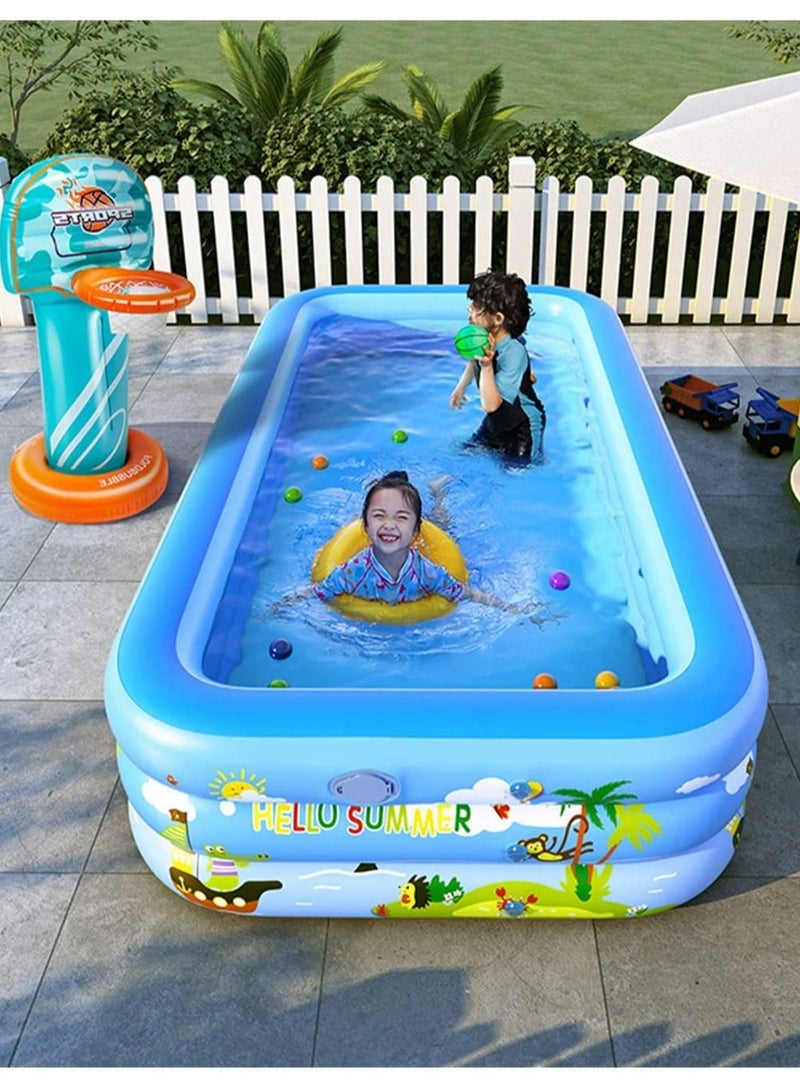 LIMOS Inflatable Large Swimming Pool for Adults and Kids Kiddie Pool Above Ground(4.2m) - Image 1